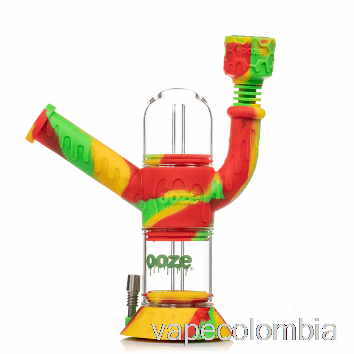 Vape Kit Completo Ooze Cranium Pipa De Agua De Silicona Rasta (verde/rojo/amarillo)